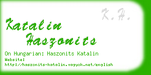 katalin haszonits business card